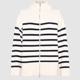 Addie Knit Jumper | White & Navy Stripe