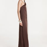 Amber Maxi Dress | Choc/White