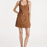 (Pre-Order) Cherie Mini Dress | Choc