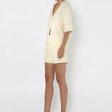 Clara Shirt | Lemon/White