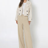 Eva Cropped Trench | Bone