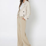 Eva Cropped Trench | Bone