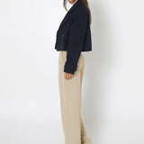 Eva Cropped Trench | Navy