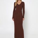 Lily Knit Maxi Dress | Coffee