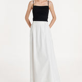 Lopez Maxi Skirt | White