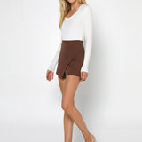 Marselle Mini Skort | Choc