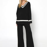 Varsity Knit Jumper | Black