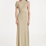 Wilma Maxi Dress | Light Khaki