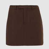 Collins Mini Skirt | Choc